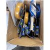 Image 6 : 3 BOXES OF NEW OLD STOP - PAINT ROLLERS, READING LIGHTS, MEASURING TAPE, ETC