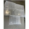 Image 1 : 5 NEW CLEAR  10-3/4 x 7 x 1-3/4 INCH BOX W/ 6 COMPARTMENTS - RETAIL $60