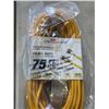 Image 1 : AS NEW YELLOW 75FT LIFE SUPPLY LIGHTED INDOOR OUTDOOR HEAVY DUTY EXTENSION CORD, 14AWG