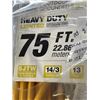 Image 2 : AS NEW YELLOW 75FT LIFE SUPPLY LIGHTED INDOOR OUTDOOR HEAVY DUTY EXTENSION CORD, 14AWG