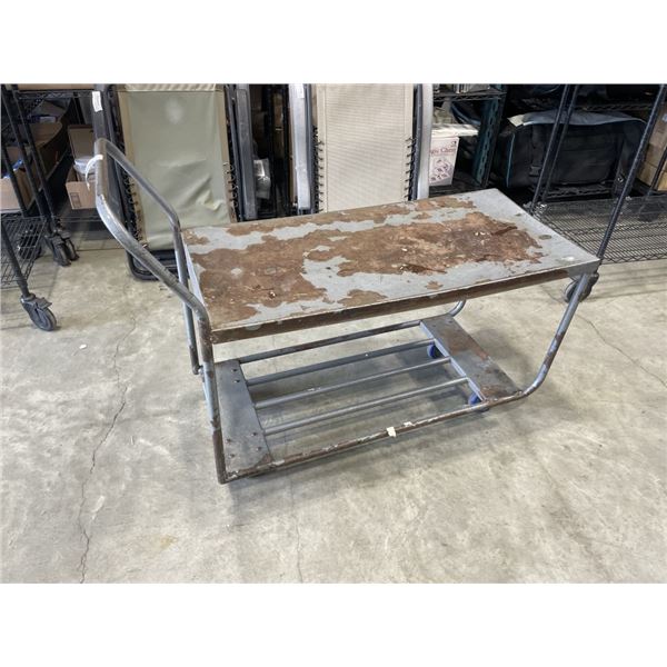 2 TIER ROLLING SHOP WAREHOUSE CART