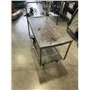 Image 2 : 2 TIER ROLLING SHOP WAREHOUSE CART