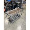 Image 4 : 2 TIER ROLLING SHOP WAREHOUSE CART