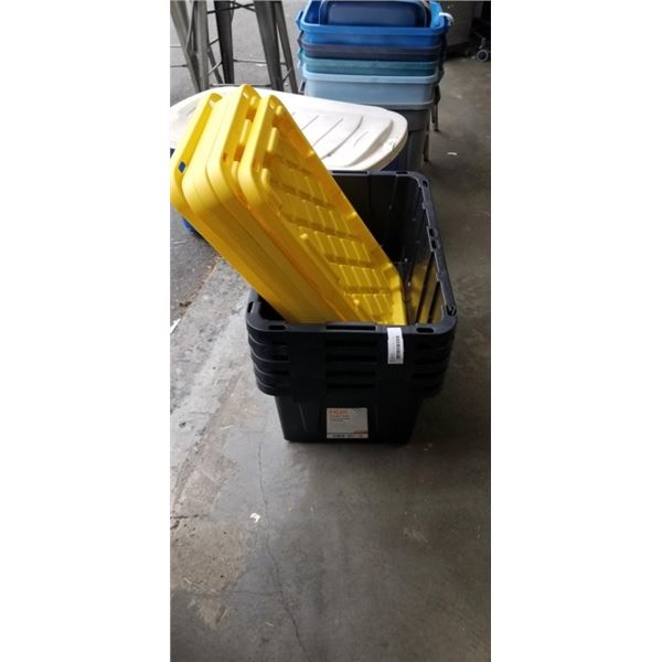 5 HDX 64L TOUGH TOTES WITH LIDS