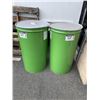 Image 1 : 2 FOODGRADE METAL DRUMS. 200 LITRE CAPACITY EACH