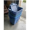 Image 1 : 6 BLUE TOTES W/ SOME LIDS