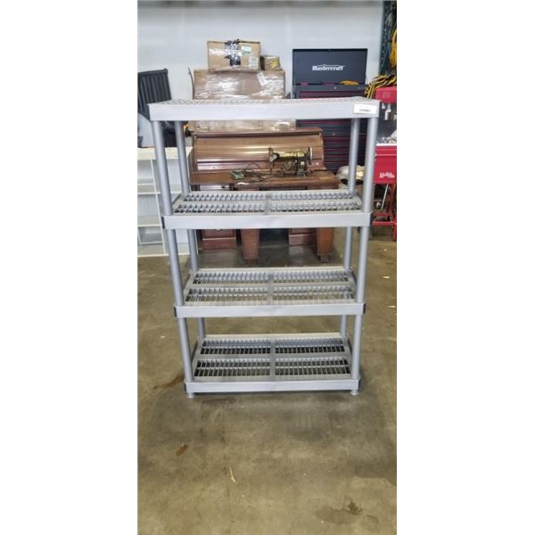 KETER GREY 4 TIER PLASTIC SHELF UNIT