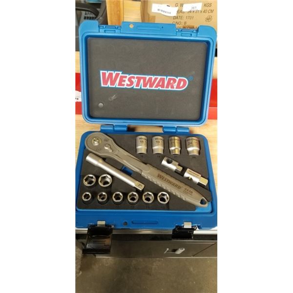 NEW WESTWARD 16PC SOCKET SET IN HARD CASE