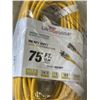 Image 2 : AS NEW YELLOW 75FT LIFE SUPPLY LIGHTED INDOOR OUTDOOR HEAVY DUTY EXTENSION CORD, 16AWG