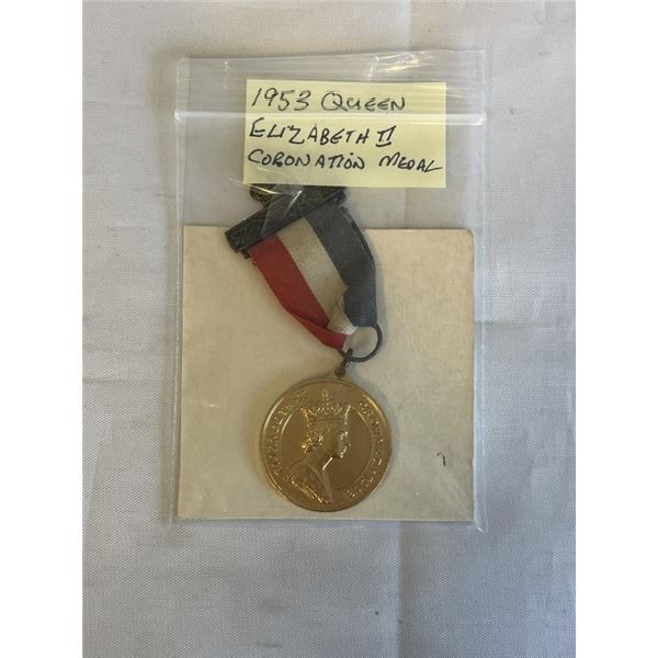 1953 QUEEN ELIZABETH II CORONATION MEDAL