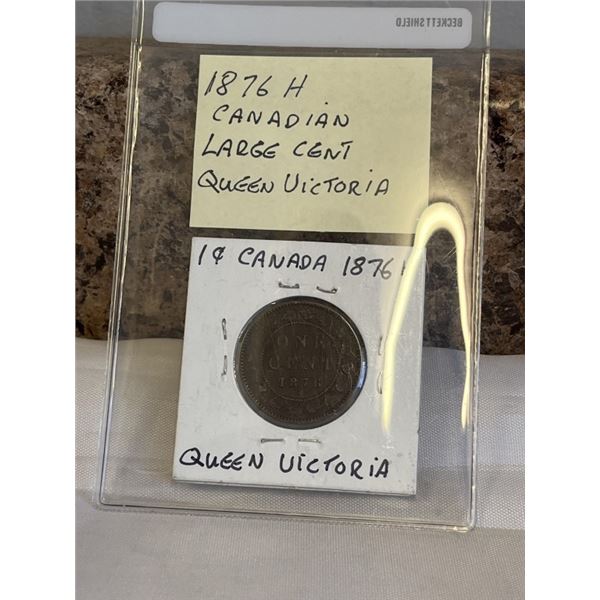1876 H CANADIAN LARGE CENT QUEEN VICTORIA