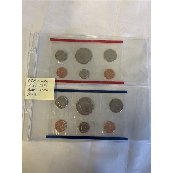 1987 USA MINT SETS BOTH MINTS, P AND D