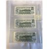 Image 2 : 3 MINT 1973 CANADIAN $1 BILLS LAST YEAR OF THE CANADIAN $1 BILLS