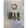 Image 1 : 4 STAINLESS STEEL LADIES QUARTZ WATCHES,  BATTERIES REQUIRED AND 1 TWO TONE WATCH BRACELET