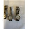Image 4 : 4 STAINLESS STEEL LADIES QUARTZ WATCHES,  BATTERIES REQUIRED AND 1 TWO TONE WATCH BRACELET