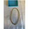 Image 1 : VINTAGE GOLD PLATED CHOKER NECKLACE, 17" L
