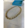 Image 2 : VINTAGE GOLD PLATED CHOKER NECKLACE, 17" L