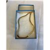 Image 1 : GOLD PLATED STERLING SILVER FLAT CHAIN, ENGRAVED 'LOVE YOUR FOREVER MORE' NECKLACE MARKED 925 16" L