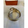 Image 3 : HINGED GOLD PLATED W/ RHINESTONES SNAKE BANGLE BRACELET