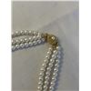 Image 3 : TRIPLE STRAND W/ WHITE PEARLS CHOKER NECKLACE