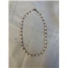 Image 1 : HAND CARVED MOTHER OF PEARL TULIP DESIGN BEADS W/ PINK CORAL CHOKER NECKLACE