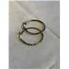 Image 2 : 2 PAIRS OF VINTAGE GOLD EARRINGS, HOOPS SS MARKED 925 AND K&L RGP FROM GERMANY