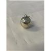 Image 1 : MEXICAN SILVER W/ GOLD PLANET HARMONY BALL RINGING BELL PENDANT, LARGE 1" D