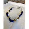 Image 2 : RARE VINTAGE COBALT BLUE AND OTHER COLOURS INDIAN TRADE BEADS NECKLACE