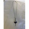 Image 1 : SILVER PRINCESS HOUSE BALLERINA PENDANT W/ CHAIN NECKLACE