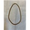Image 1 : GOLD FLAT CHAIN CHOKER NECKLACE, UNMARKED, ONLY 12.5" L