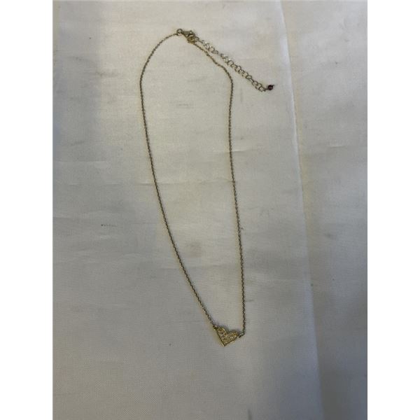 925 TASHI STERLING SILVER TINY HEART NECKLACE 15-17" L