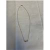 Image 1 : VINTAGE GOLD CHAIN NECKLACE W/ 6 RONDELLE AMETHYST, WHITE TOPAZ, PERIDOT STONES, MARKED 1/20 14K GF