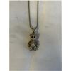 Image 2 : VINTAGE CRYSTAL RHINESTONES MOVEABLE TEDDY BEAR PENDANT W/ CHAIN NECKLACE