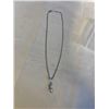 Image 1 : SILVER PLATED W/ AUSTRIAN CRYSTAL SWAROVSKI PENDANT W/ CHAIN NECKLACE