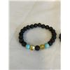 Image 2 : 2 VOLCANIC ASH BEADS AND 1 GENUINE PEARLS STRETCH BRACELETS