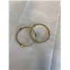 Image 3 : PAIR OF 2 TONE GOLD/ SILVER W/ STONES BANGLES, MATCHING, UNMARKED
