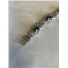 Image 2 : SILVER PLATED W/ BLACK ALASKAN DIAMOND STONES BRACELET
