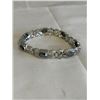 Image 3 : SILVER PLATED W/ BLACK ALASKAN DIAMOND STONES BRACELET