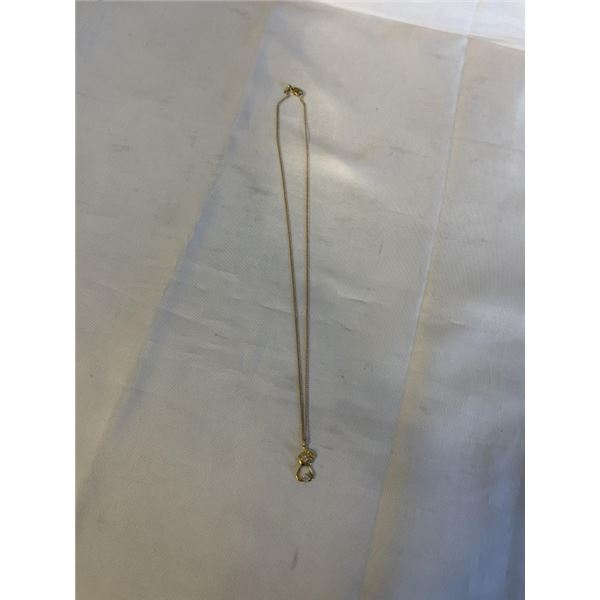 FAC FIFTH AVENUE COLLECTION GOLD CHAIN W/ PENDANT NECKLACE MARKED FAC