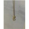 Image 2 : FAC FIFTH AVENUE COLLECTION GOLD CHAIN W/ PENDANT NECKLACE MARKED FAC