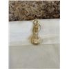 Image 1 : HAND CRAFTED GOLD WIRE BOTTLE PENDANT, 1 3/4" L