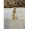 Image 2 : HAND CRAFTED GOLD WIRE BOTTLE PENDANT, 1 3/4" L
