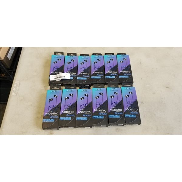 12 NEW PAIRS OF EARBUDS
