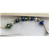 Image 2 : SILVER BEADED BRACELET. .925 SILVER.
