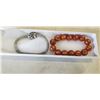 Image 1 : BEADED BRACELET AND SILVER COLOR BRACELET