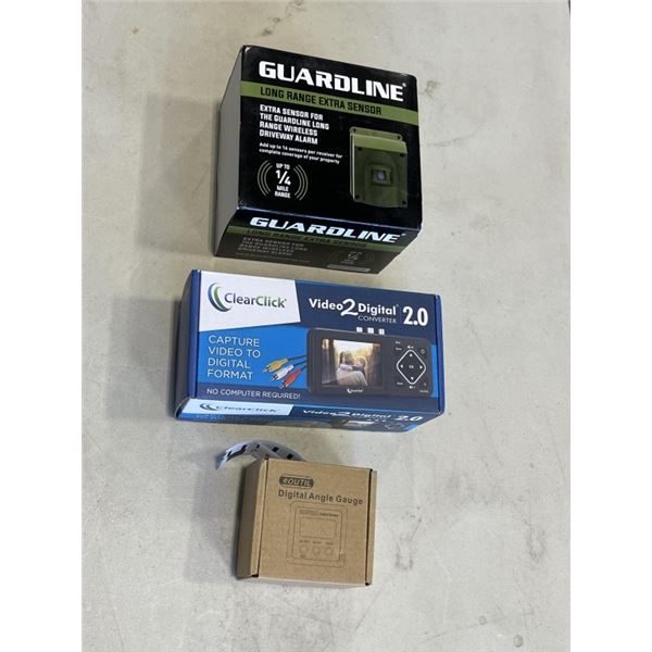 NEW CLEAR CLICK VIDEO TO DIGITAL 2.0, GURDLINE LONG RANGE SENSOR AND DIGITAL ANGLE GAUGE