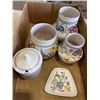 Image 3 : ASSORTED POOLE ENGLAND VASES, LIDDED POT, POLATES ETC