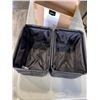 Image 2 : NEW CASE OF AMAZON BASICS BLACK STORAGE BINS, 8 TOTAL