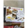 Image 3 : BOX OF MISC COLLECTIBLES, GRAIN GRINDER, AND WIRELESS TOOTH CLEANER