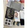 Image 5 : BOX OF MISC COLLECTIBLES, GRAIN GRINDER, AND WIRELESS TOOTH CLEANER